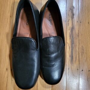 Aldo Black Leather Loafers